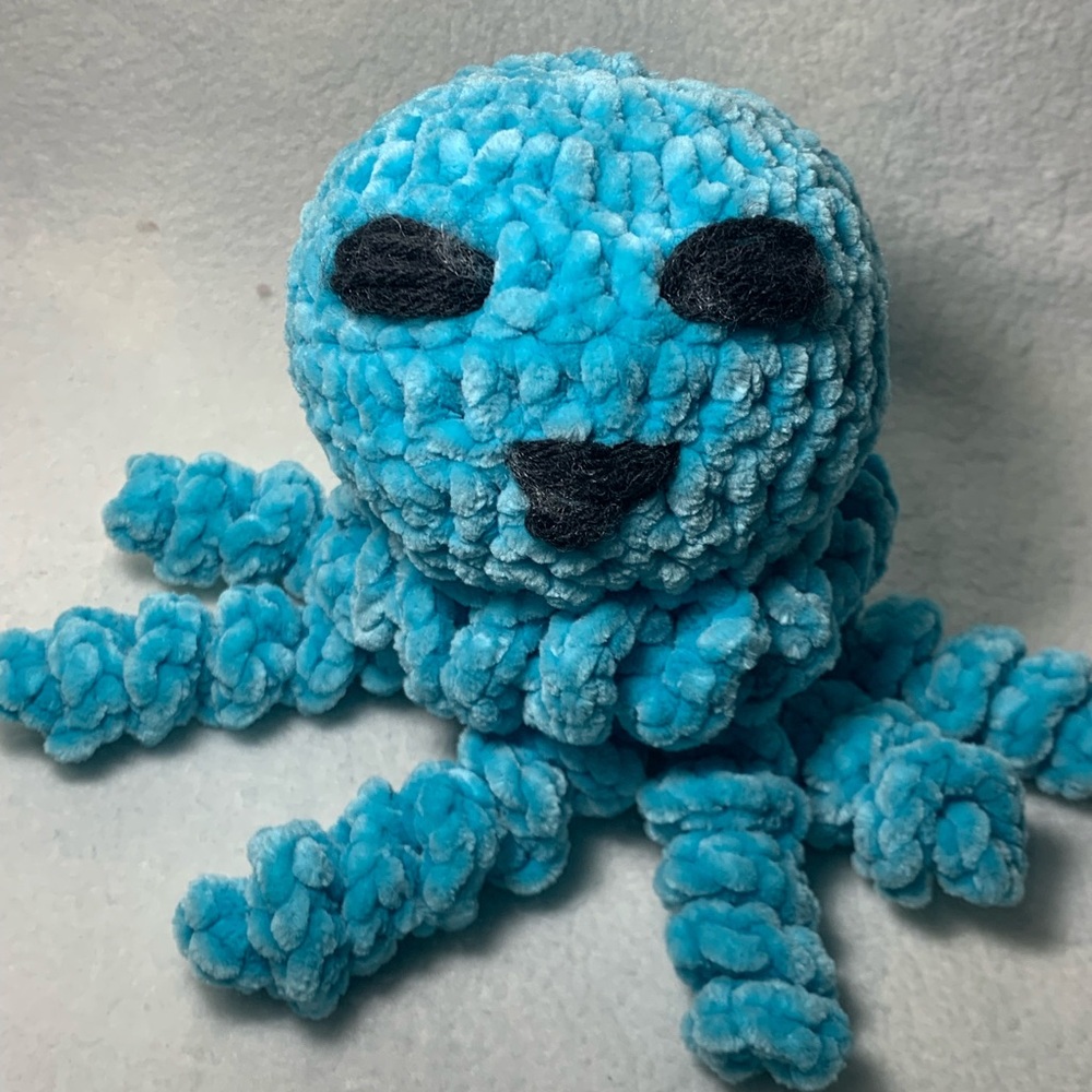 Blue Plush Jellyfish Toy